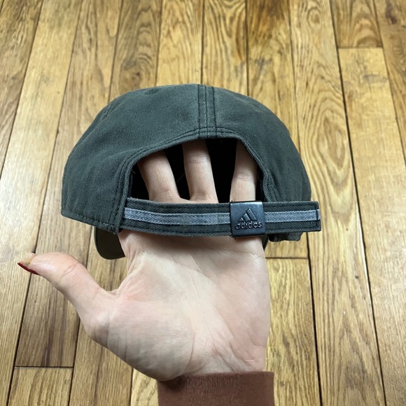 Adidas AEROREADY Adjustable Strapback Baseball Cap Dad Hat Olive Green - Picture 2 of 7